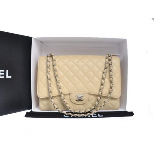 Chanel Original Caviar Leather Jumbo Flap Bag A47600 Aprikose