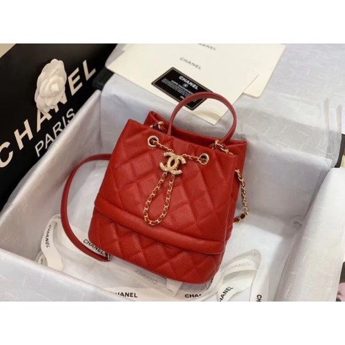 Chanel Original Caviar Leather Sac Hobo Bag 0894 Rot