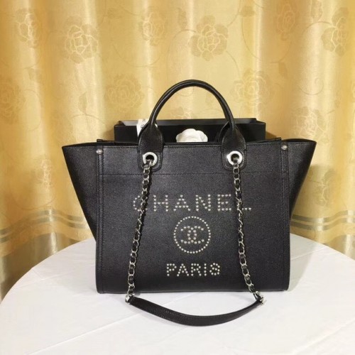 Chanel Original Caviar Leather Tote Einkaufstasche 92565 schwarz