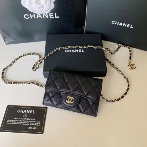 Chanel Original Tasche aus genarbtem Kalbsleder 81081 schwarz