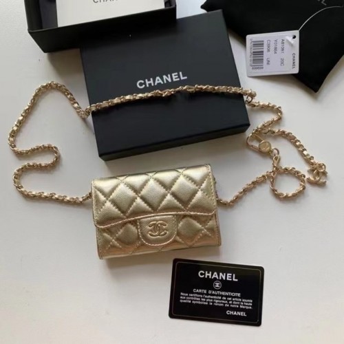 Chanel Original Tasche aus genarbtem Kalbsleder 81081 Gold