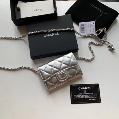 Chanel Original Tasche aus genarbtem Kalbsleder 81081 Silber