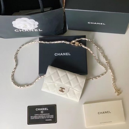 Chanel Original Tasche aus genarbtem Kalbsleder 81081 weiß