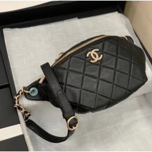 Chanel Original Ledergürteltasche C5398 Schwarz