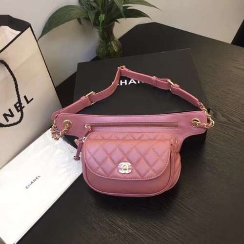 Chanel Original Ledergürteltasche Rot SA0814 Gold