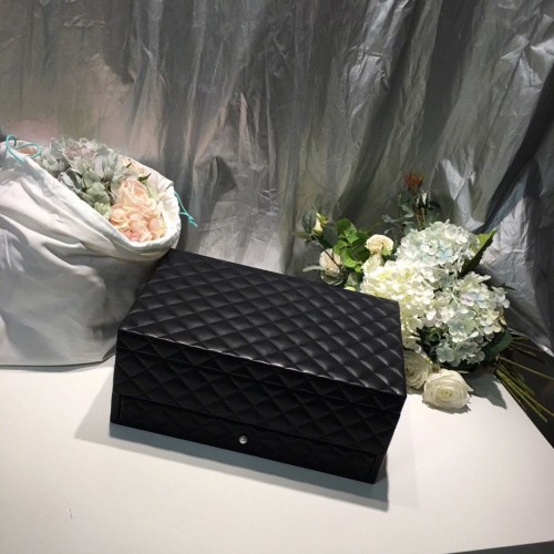 Chanel Original Leder Schmuckschatulle C63261 Schwarz