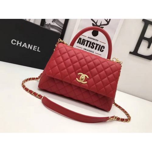 Chanel Original Leder Tragetasche 95478 Rot