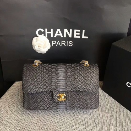 Chanel Original Schultertasche aus Pythonleder CF1112J
