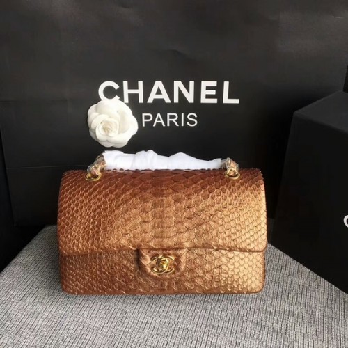 Chanel Original Schultertasche aus Pythonleder CF1112R