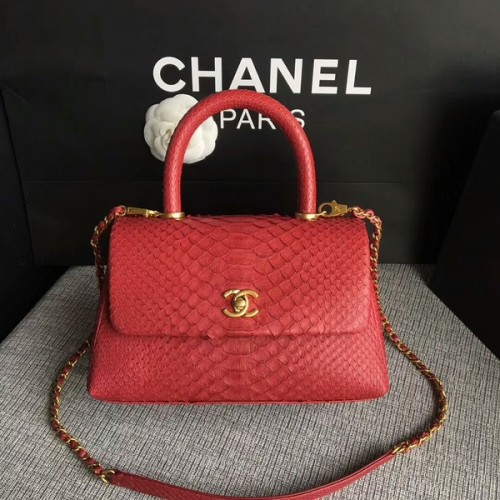 Chanel Original Tragetasche aus Pythonleder 8119I