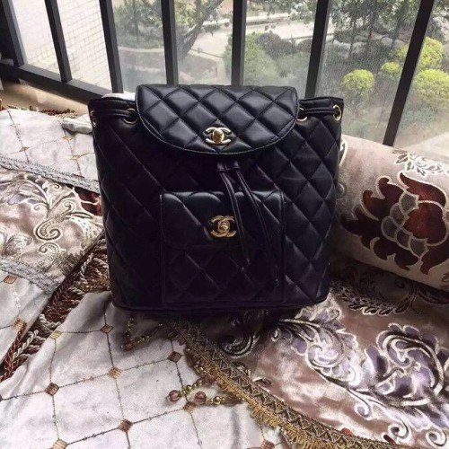 Chanel Original Schaffell Rucksack 56987 schwarz