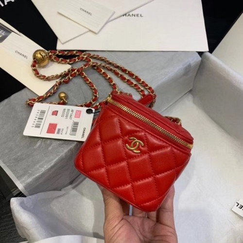 Chanel Original Kleine klassische Kettenkastenhandtasche AP1447 rot
