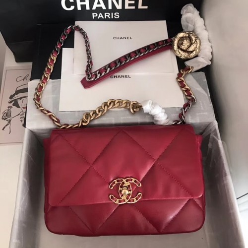 Chanel 19 Überschlagtasche AS1160 Rot