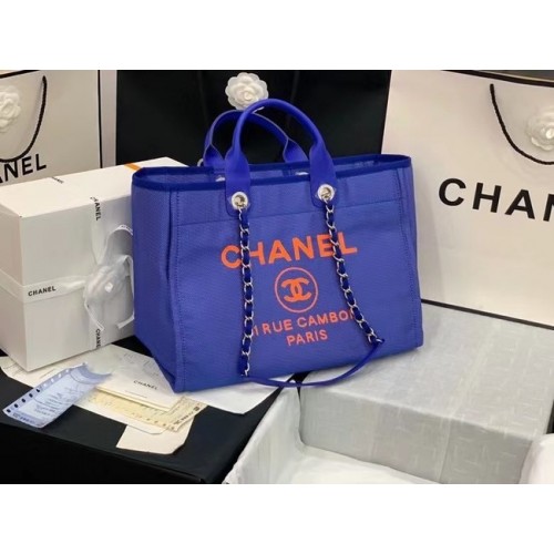 Chanel Original große Einkaufstasche 66941 blau