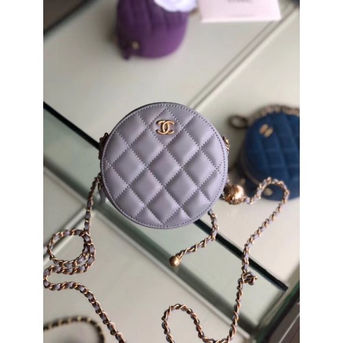 Chanel Original Mini-Schaffelltasche AS1449 grau