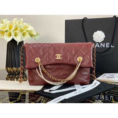 Chanel Original Einkaufstasche AS2213 Burgund