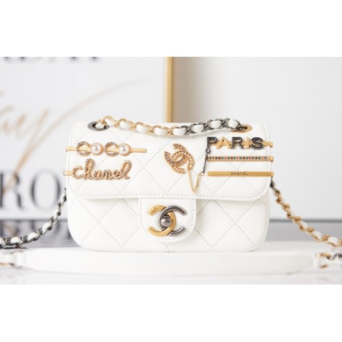 Chanel KLEINE FLAP BAG AS2979 weiß