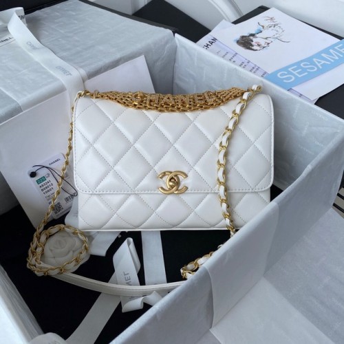 Chanel KLEINE FLAP BAG AS3241 weiß