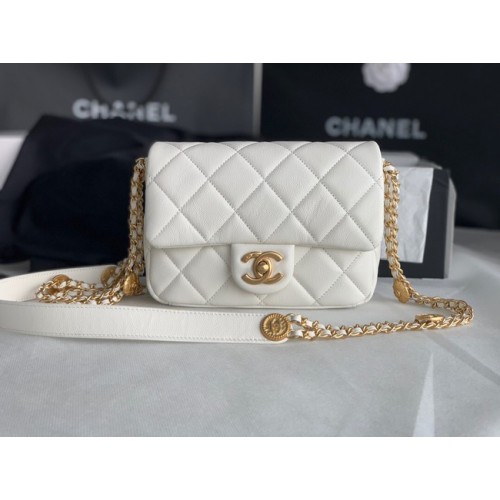 Chanel KLEINE FLAP BAG AS3369 weiß
