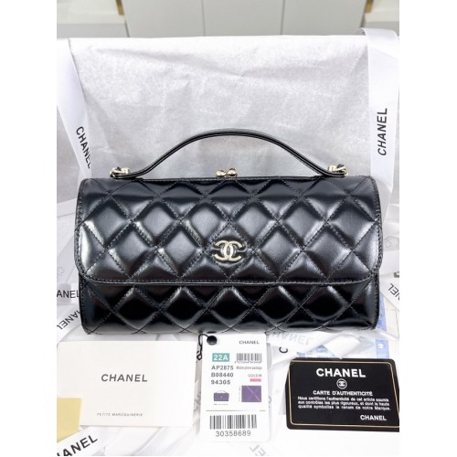 Chanel KLAPPE HANDYHALTER MIT KETTE AS2875 SCHWARZ
