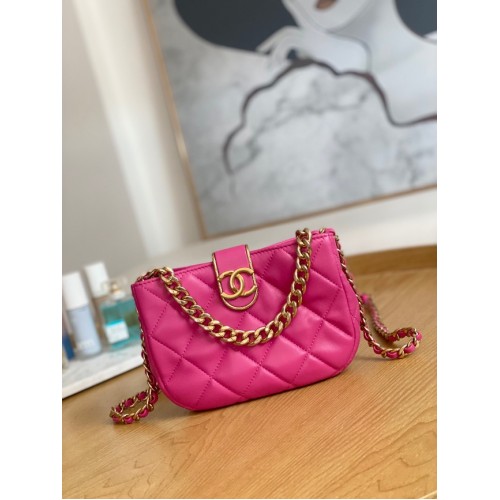 Chanel KLEINE HOBO-TASCHE AS3475 Fuchsie