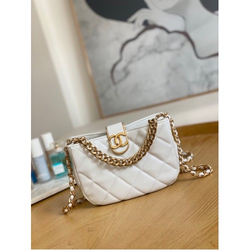 Chanel KLEINE HOBO-TASCHE AS3475 WEISS
