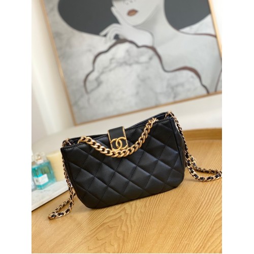 Chanel KLEINE HOBO-TASCHE AS3476 schwarz