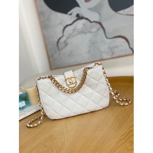 Chanel KLEINE HOBO-TASCHE AS3476 weiß
