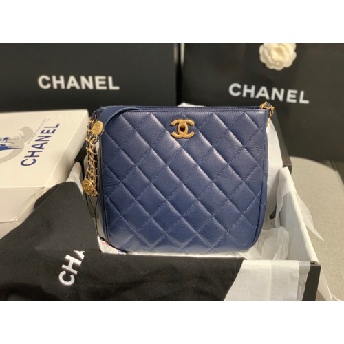 Chanel KLEINE EINKAUFSTASCHE AS3400 blau