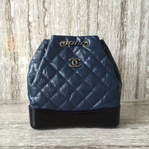 Chanel Schaffell-Leder-Rucksack 93825 Blau
