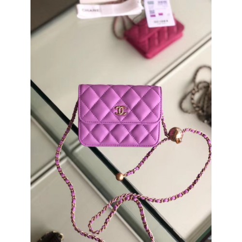 Chanel Schaffell Original Ledertasche P0146 Lavendel