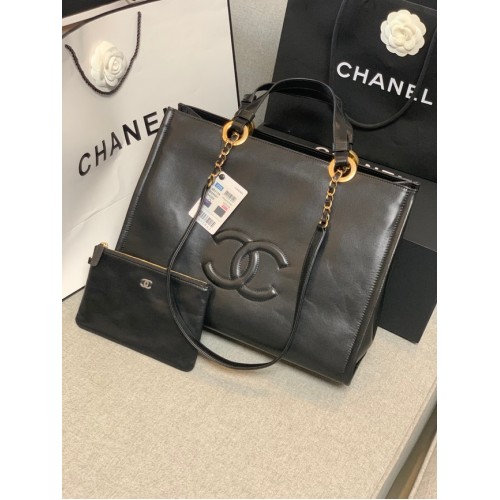Chanel Schaffell Umhängetasche AS3129 schwarz
