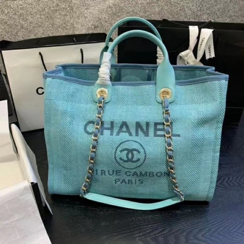 Chanel Einkaufstasche A66941 himmelblau