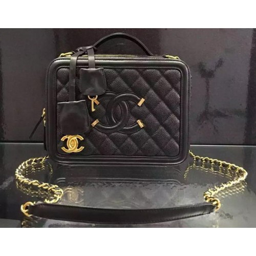 Chanel Umhängetasche Original Kalbsleder CHA6678 Schwarz