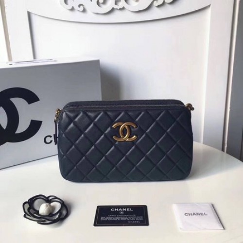 Chanel Umhängetasche Original Schafsleder A66269 Royal