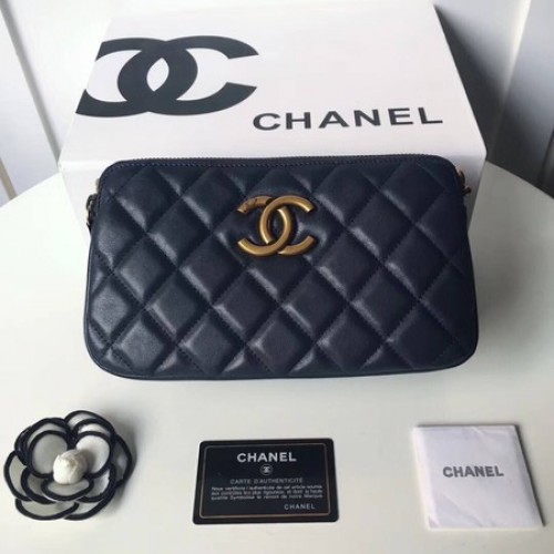 Chanel Umhängetasche Original Schafsleder A66270 Royal
