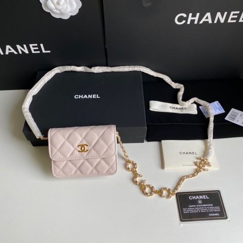 Chanel WOC Gürteltasche Original Caviar Leather 2306 Hellrosa