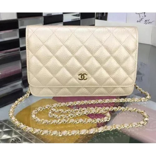 Chanel WOC Mini Flap Bag Hirschleder A5375 Aprikose