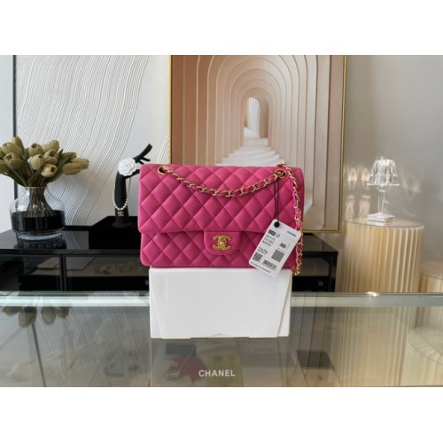 Chanel klassische Handtasche Lammleder&Gold Metall 01112 Pflaume