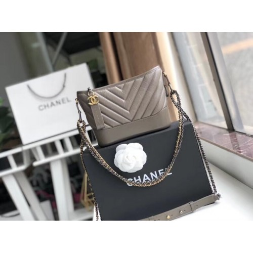 Chanel gabrielle kleine Hobo-Tasche A91810 grau