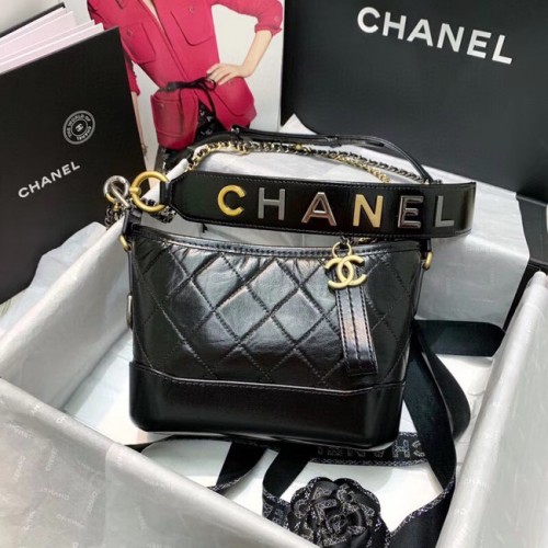 Chanel gabrielle kleine Hobo-Tasche AS0865 schwarz