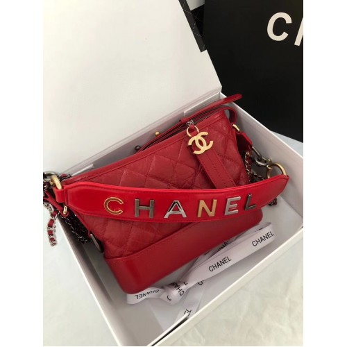 Chanel gabrielle kleine Hobo-Tasche AS0865 rot