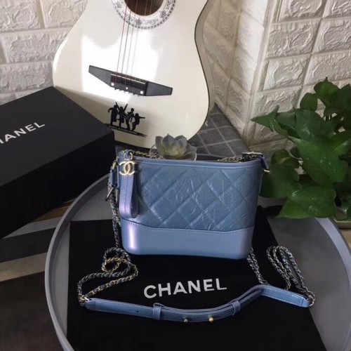 Chanel gabrielle kleine Hobo-Tasche B91810 blau