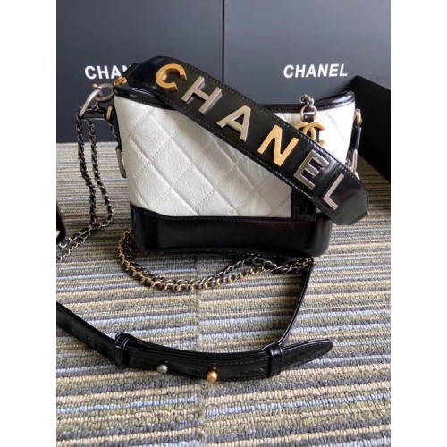 Chanel gabrielle kleine Hobo-Tasche S0865 weiß&schwarz