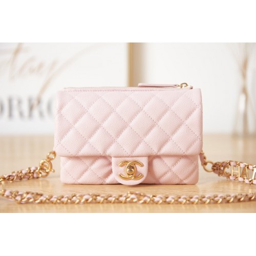 Chanel Tasche aus genarbtem Kalbsleder AS3225 rosa