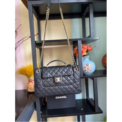 Chanel Lammfell Umhängetasche AS3335 schwarz