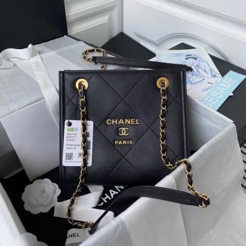Chanel Leder Umhängetasche AS2750 schwarz