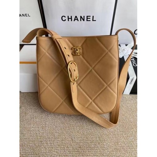 Chanel Leder Umhängetasche AS2844 Apricot