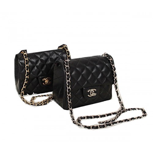Chanel Mini Classic Flap Bag Original Leder CHA1115 Schwarz