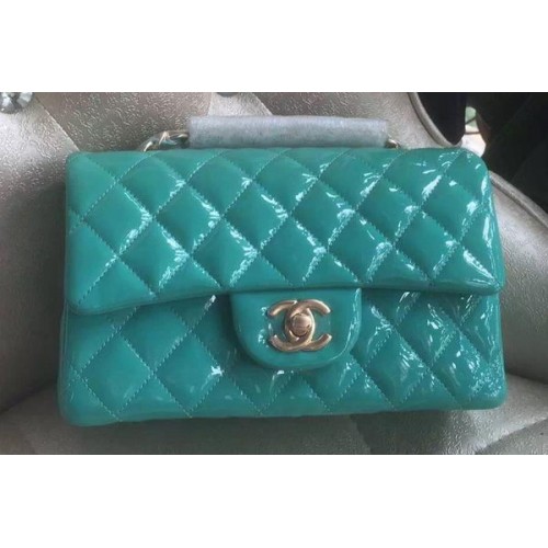 Chanel Mini Classic Flap Bag Original Patent A1116 Grün
